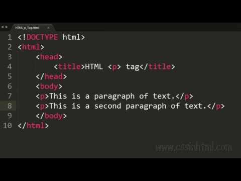 HTML p Tag