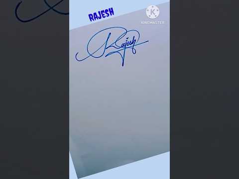 Rajesh name signature style #rajesh name writing style #calligraphy #shorts