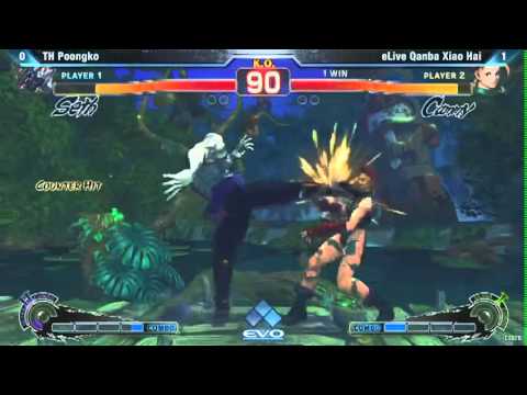 SSF4 AE - Top 8  Evo 2012 Tournament TH Poongko {Seth} VS  eLive Qanba Xiao Hai {Cammy}