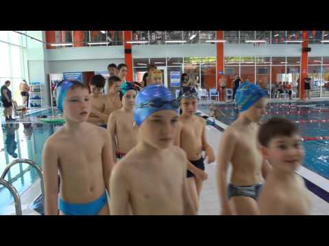 Children swimming championship parade