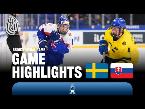 Хоккей Highlights: Sweden vs Slovakia | 2024 #U18MensWorlds