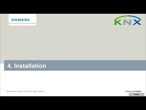 Siemens KNX Basiskurs -  Kapitel 4 - Installation