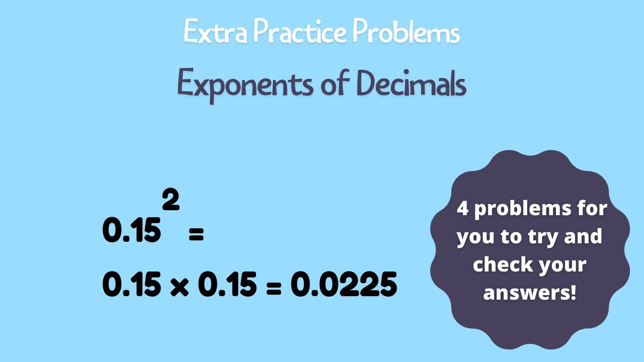 How To Solve Decimals With Exponents | Math Help Videos