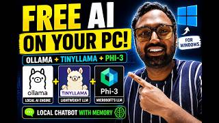 How to Run AI Locally on Windows (FREE) | Ollama + TinyLlama + Phi-3 Tutorial