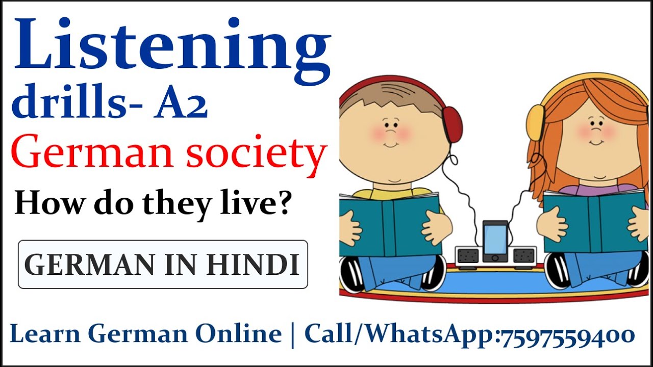 Listening drills- A2 | German society- How do they live? | improve your listening | Learn German
