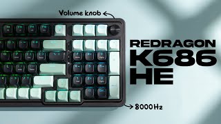 96% Hall Effect Keyboard w/ Knob - Redragon EISA K686 HE Gaming Review & Sound Test