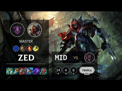 Zed Mid vs Lucian - EUW Master Patch 11.14