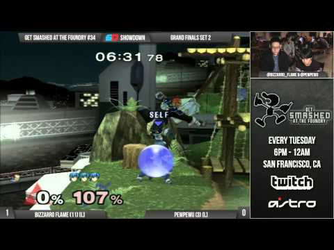 Get Smashed at the Foundry #34 - Grand Finals Set 2: Bizzarro Flame (Ganon) vs PewPewU (Marth)