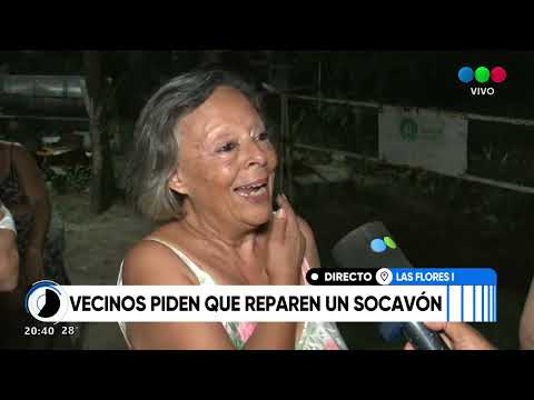 Las Flores: los vecinos reclaman por la presencia de un nuevo socavón