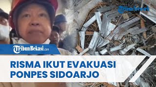 Momen Risma Tenangkan Orangtua Santri, Ikut Diskusikan Evakuasi Ponpes Sidoarjo yang Ambruk