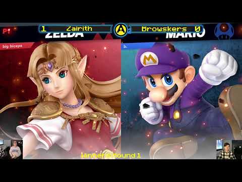Browskers(Mario) vs Zairith(Zelda)  Big AL #13 SSBU  Winners rd 1