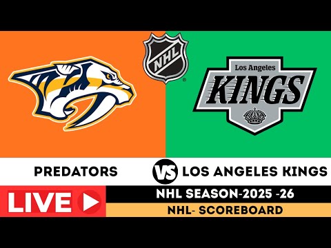 Live : Nashville Predators vs Los Angeles Kings | NHL 2025 | NHL Hocky Live Scoreboard