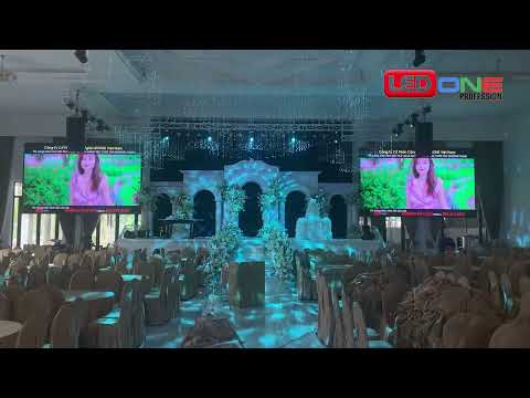 TT Hội nghị Tiệc cưới Tân Trường Xanh - Đồng Hới | Ledone thi công 4 màn hình LED P2.5 phòng Sự kiện