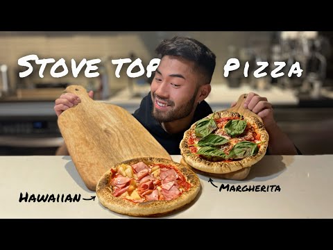 make Neapolitan pizza WITHOUT AN OVEN | stovetop pan pizza recipe