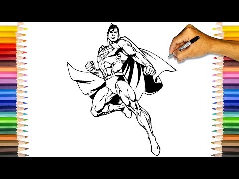 SUPERMAN Coloring Book | Superman Fist Fight Coloring Pages