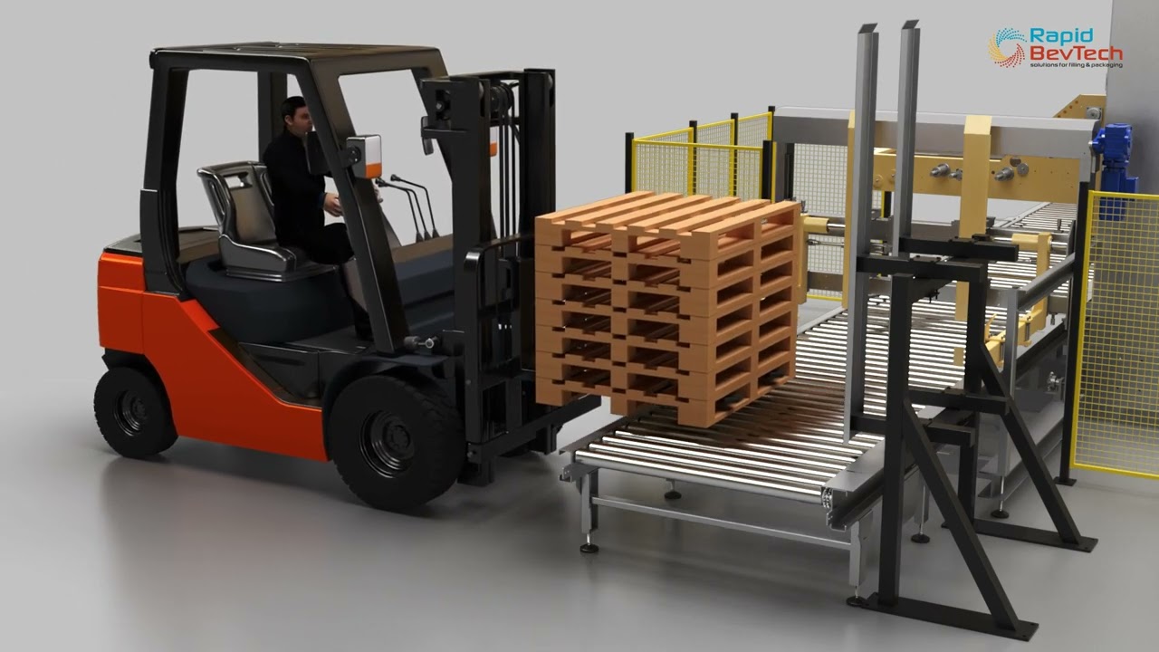 Paletizadora (RAPIDpal-DC) en funcionamiento