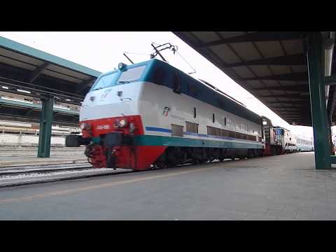 MANOVRA MATERIALE VUOTO DEL IC 607 DALLA STAZIONE CENTRALE ALL' IMC DI BARI  CON E444R 069!!