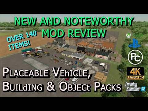 Placeable Vehicle Building and Objects Packs | Mod Review | Farming Simulator 22