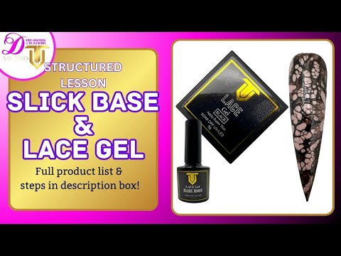 STRUCTURED LESSON: Slick Base & Lace Gel product Demo & Seafoam Design Tutorial