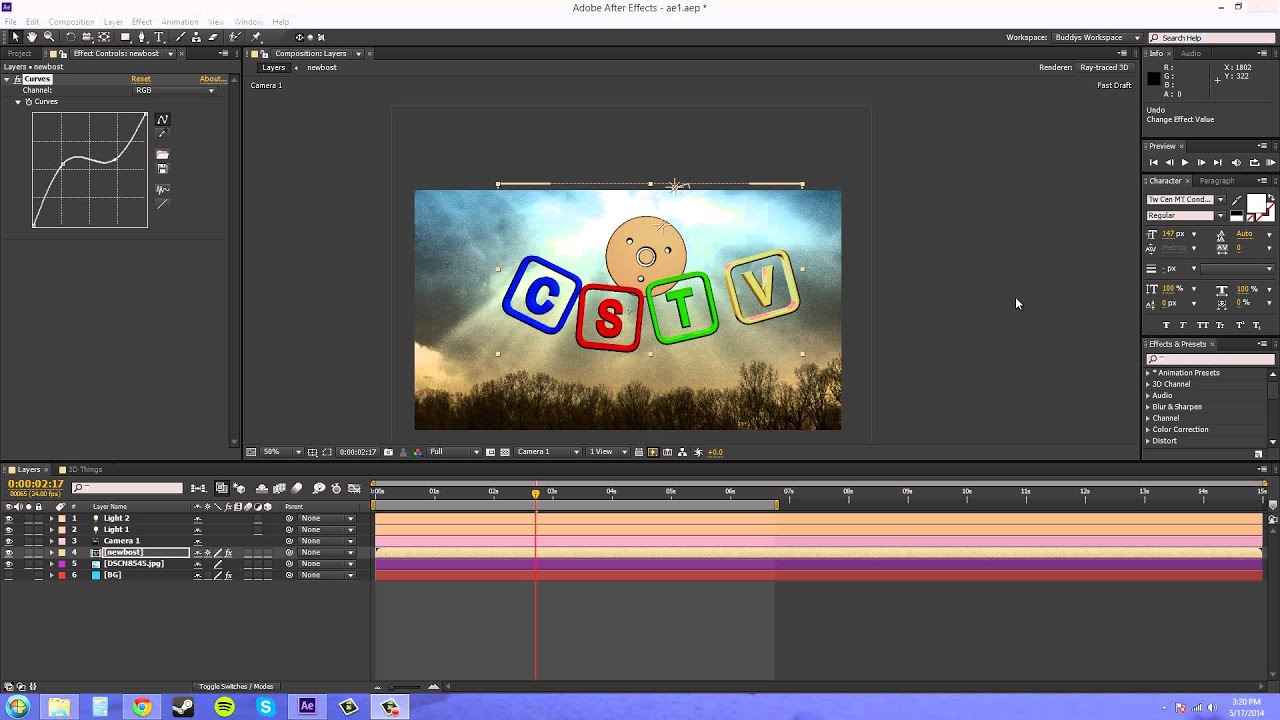 After Effects CS6 Tutorial - 83 - Using Effect and Precomps