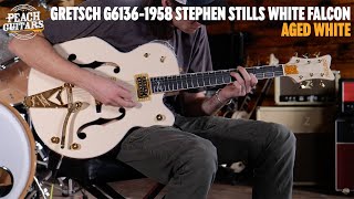 Video thumbnail for No Talking...Just Tones | Gretsch G6136-1958 Stephen Stills Signature White Falcon | Aged White by Peach Guitars
