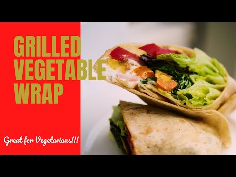 How to fold a Wrap!!!! Making a Grilled Vegetable Wrap!!!