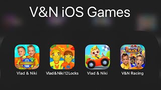Playing 4 Vlad & Niki Games for iOS: SuperMarket - V&N 12 Locks and more . . .