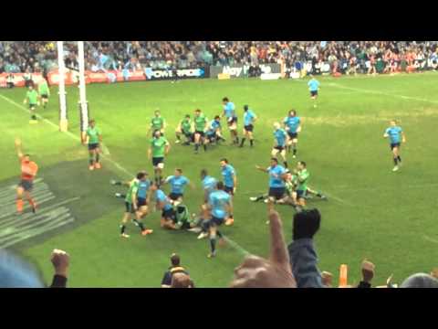 Waratahs vs Highlanders - Folau Try