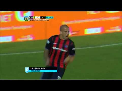 Gol de Mussis. Defensa 1 - San Lorenzo 1. Fecha 2. Primera División 2015. FPT.
