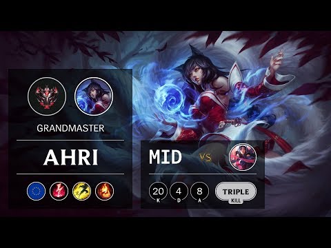 Ahri Mid vs Irelia - EUW Grandmaster Patch 9.9