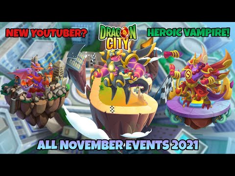 ALL NOVEMBER EVENTS IN DRAGON CITY 2021 | New Overpowered Dragons