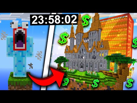 I BEAT SKYBLOCK IN 24 HOURS! | Minecraft Skyblock