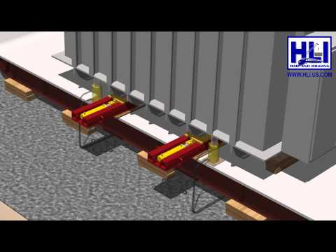 Offloading a Transformer from a Rail Car by Hydraulic Slide System (www.hli.com).mp4