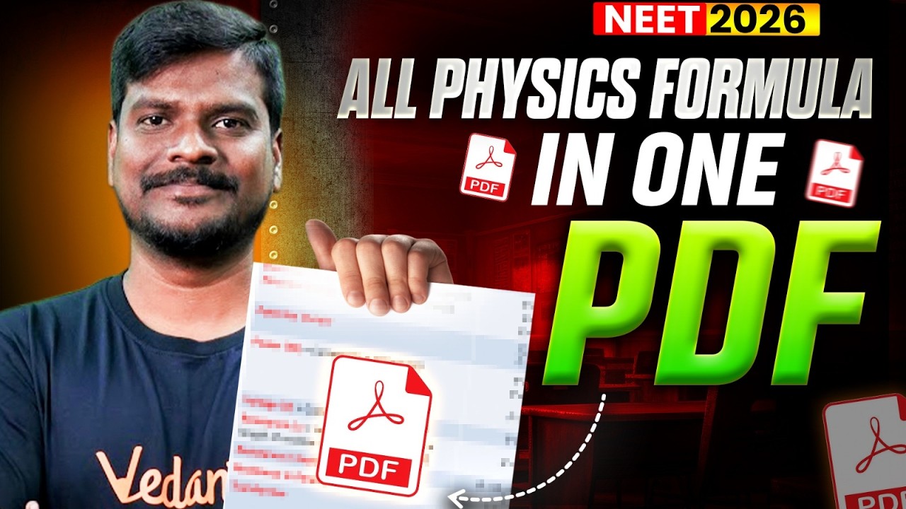 NEET 2026 Physics Formula Sheet 🚀 One PDF for ALL Formulas | Must Watch!