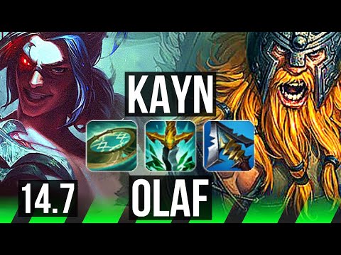 KAYN vs OLAF (JGL) | 7 solo kills, 1300+ games, Legendary, 20/5/12, 38k DMG | EUW Master | 14.7