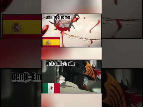Denji defeats Katana Man | Comparison of Castilian and Latin American Dubs #chainsawman
