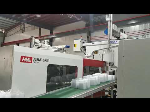 #plastic food container mold#injection thin wall mold #robot #robotics Taking out#robots from CHUANY
