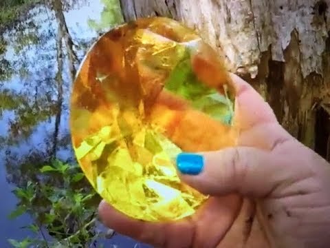 REAL YELLOW GEMSTONE  FOUND DEEP IN THE FORREST ! ON FUN HOUSE TV Video