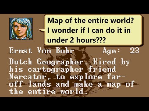 Uncharted Waters: New Horizons (Genesis) Ernst Storyline Speedrun in 1:56:35!