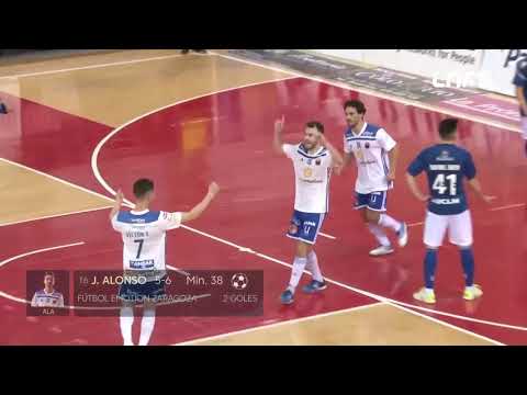 Gol Javi Alonso (5-6) Futbol Emotion Zaragoza - Viña Albali Valdepeñas. J14, 1Div. LNFS