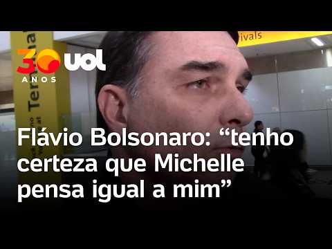 Flávio Bolsonaro diz que está esperando ‘Michelle vestir a camisa’ de sua campanha eleitoral