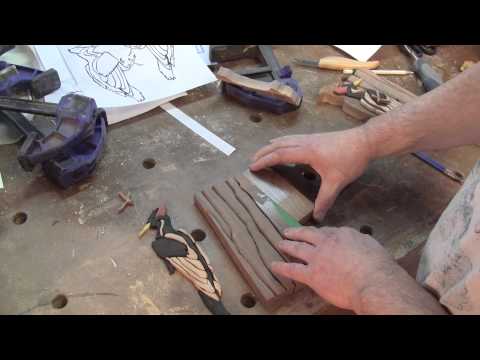 L'gosseux d'bois  Ép 45 Appuie-livres en intarsia