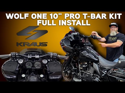 ⚡SIK ROAD GLIDE T BARS INSTALL  - Kraus WOLF ONE T Bars! ⚡