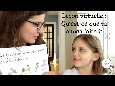 Leçon virtuelle: Qu'est ce que tu aimes faire RLRA