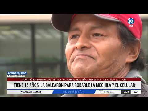 Córdoba: la balearon para robarle el celular y la mochila