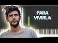 Alvaro Soler - Para Vivirla | Instrumental Piano Tutorial / Partitura / Karaoke / MIDI