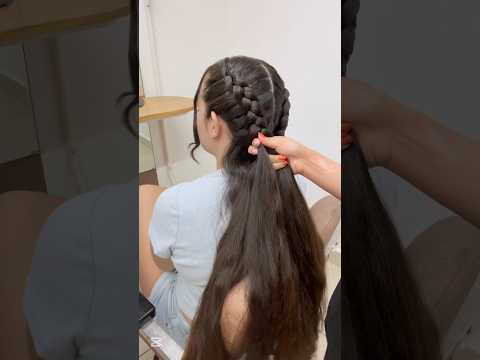 Braiding the thickest hair in the world😳 #hair #hairstyle #haircare #hairgrowth #longhair