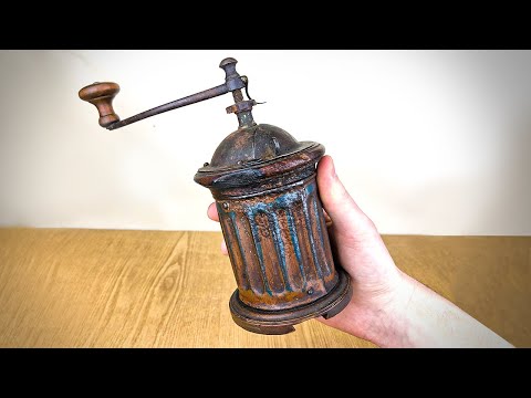 Rusty Antique Coffee Grinder - Impressive Restoration
