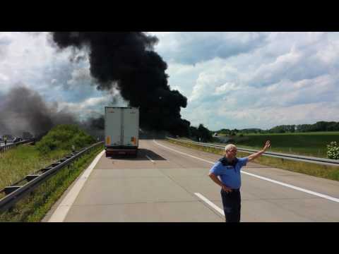 LKW Brand Dreieck Nossen  am 06.06.2017