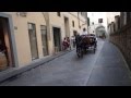 Horse Carriage In A Street Of Florence Italy